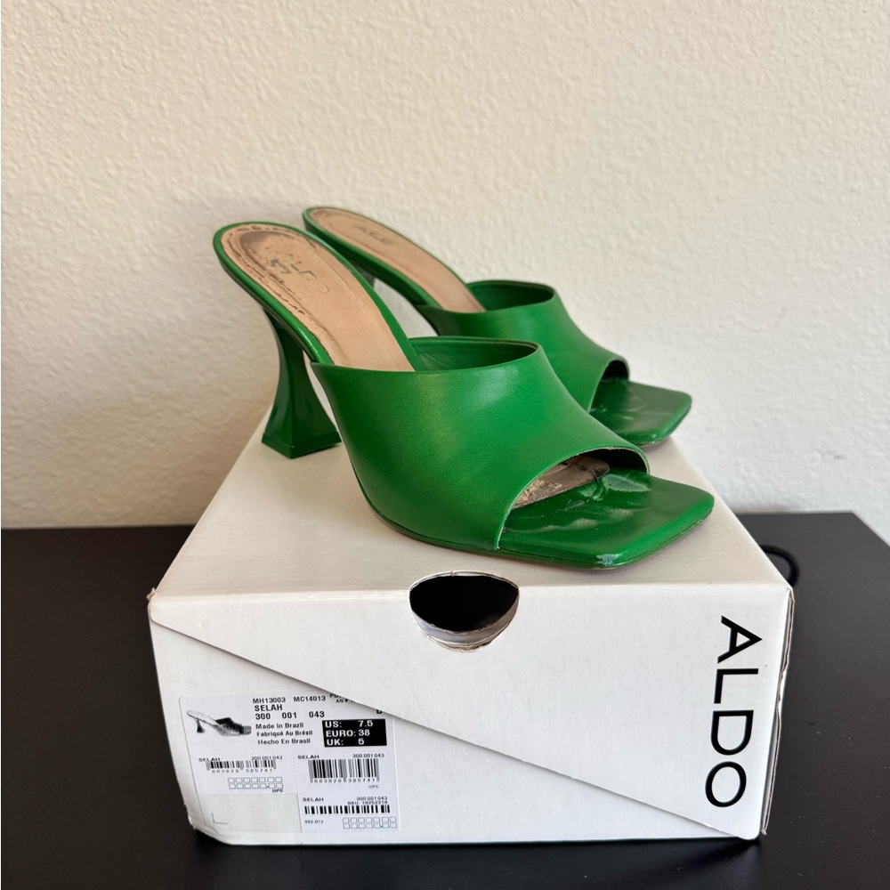 ALDO Green Women's Heeled Mules